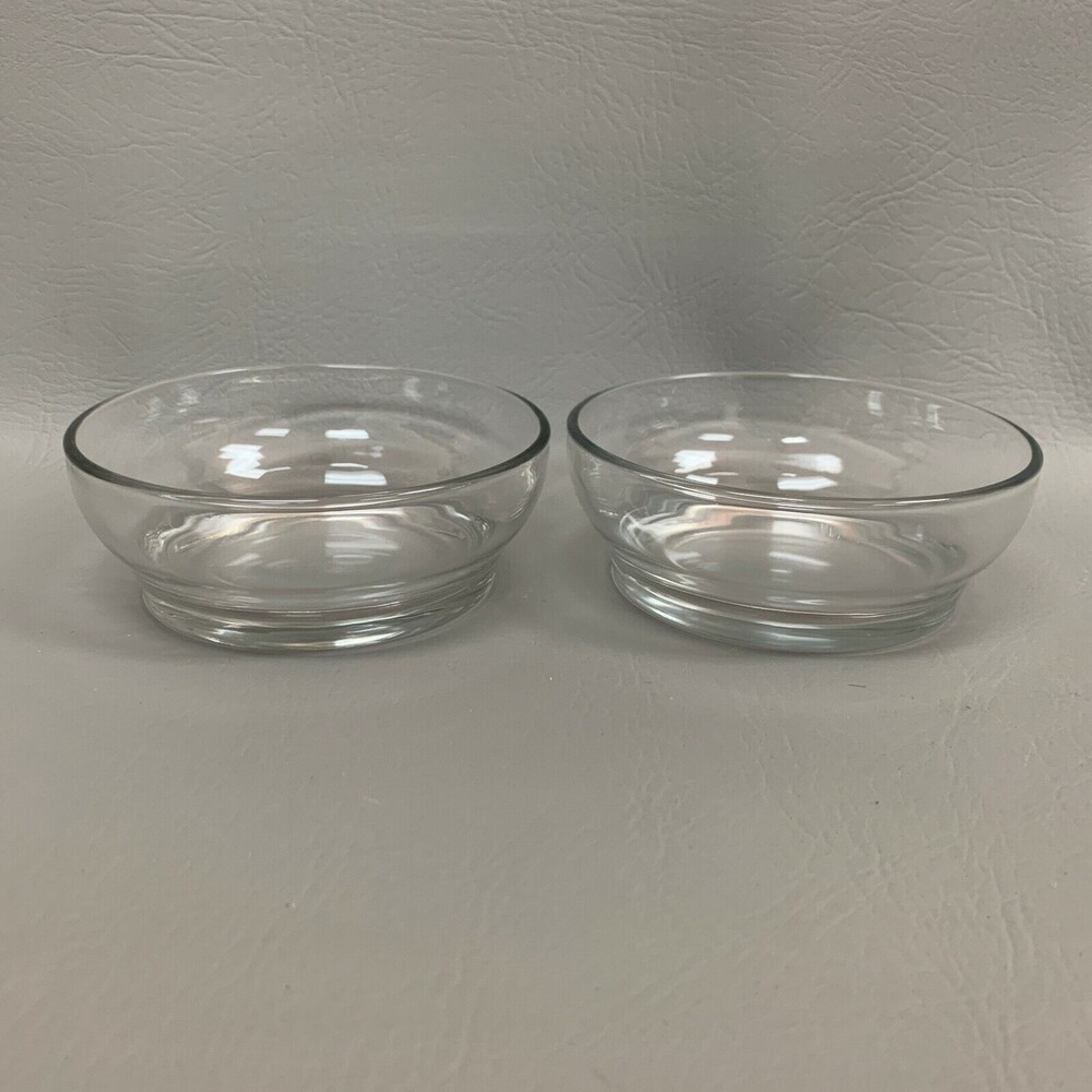 Parka Clear Glass Bowls 5 1/2 x 2 High Lot of 2